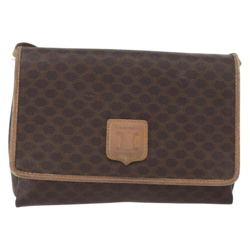 Celine Macadam Shoulder Bag Brown